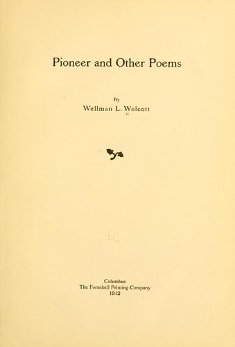 Pioneer, and other poems