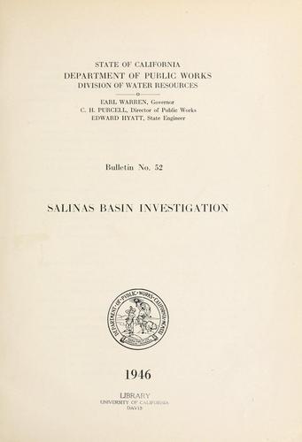 Salinas Basin investigation