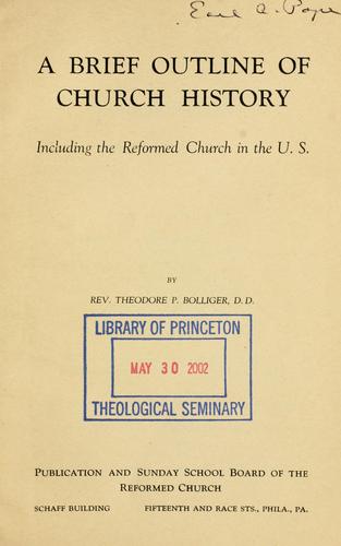 A brief outline of church history