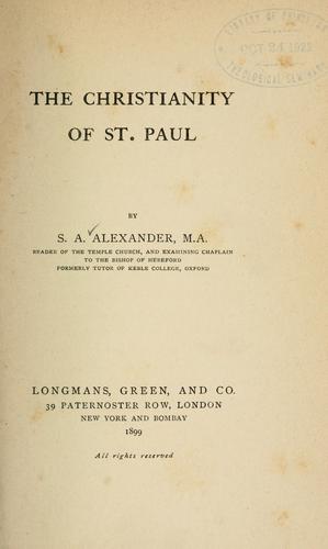 The Christianity of St. Paul