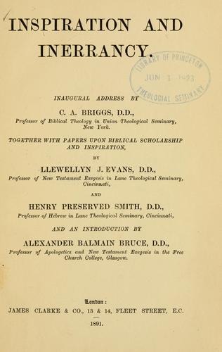 Inspiration and inerrancy