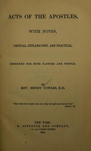 Acts of the Apostles
