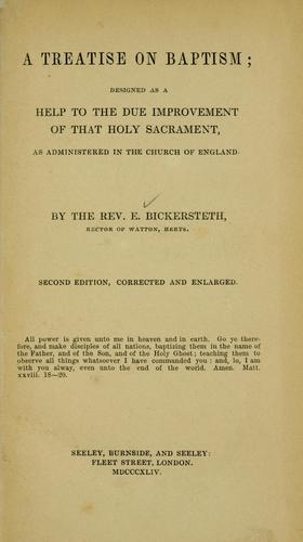 Treatise on baptism