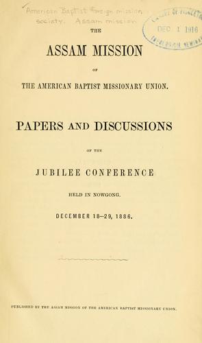 The Assam Mission of the American Baptist Missionary Union
