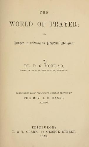The world of prayer