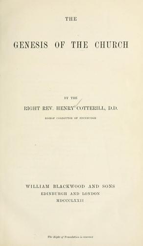 The genesis of the church