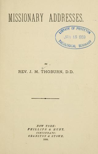 Missionary addresses