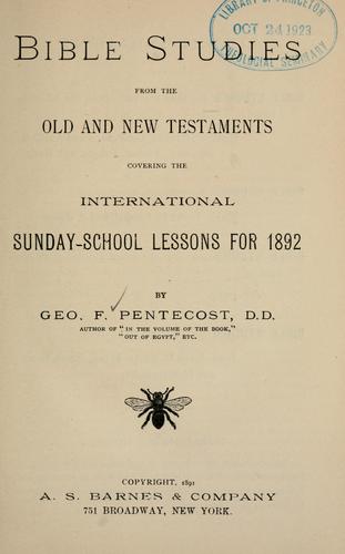 Bible studies from the Old and New Testaments