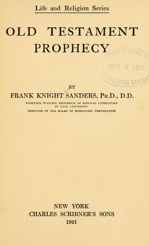 Old Testament prophecy ..