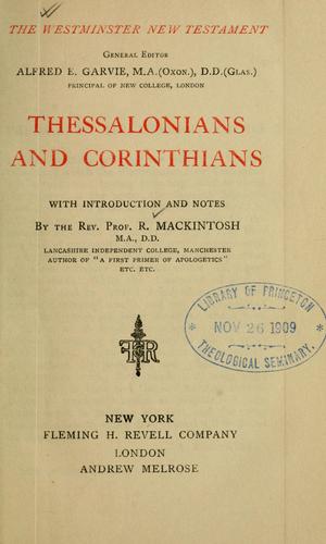 Thessaolnians and Corinthians