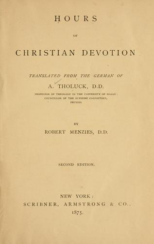 Hours of Christian devotion