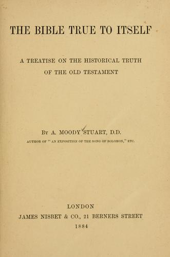 The Bible true to itself