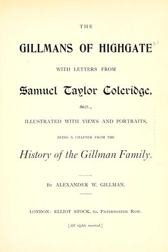 The Gillmans of Highgate
