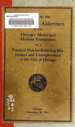 Report to the mayor and aldermen