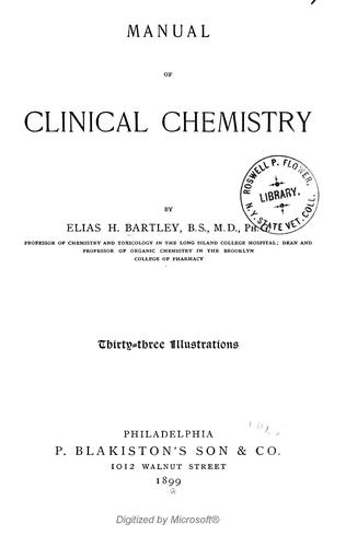 Manual of clinical chemistry