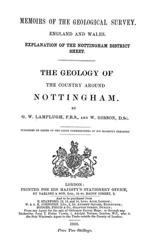 The geology of the country around Nottingham