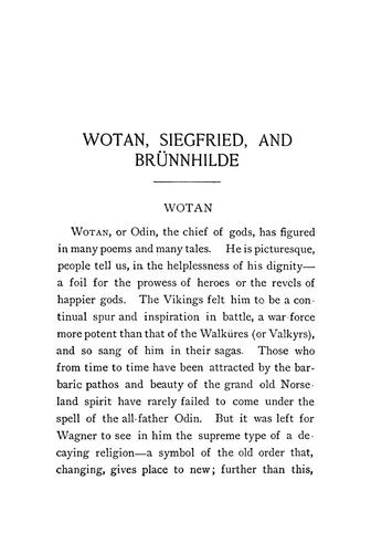 Wotan, Siegfried, and Bru nnhilde