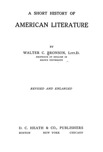 A short history of American literature