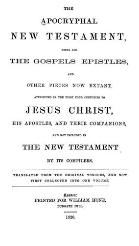 The apocryphal New Testament