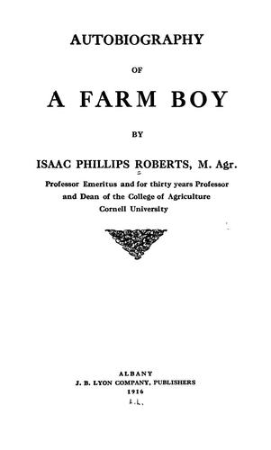 Autobiography of a farm boy