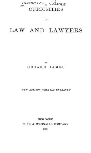 Curiosities of law and lawyers