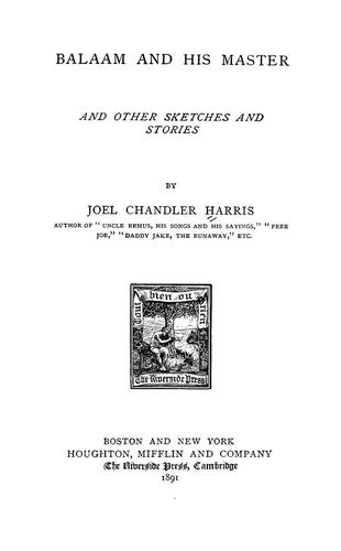 Balaam and his master