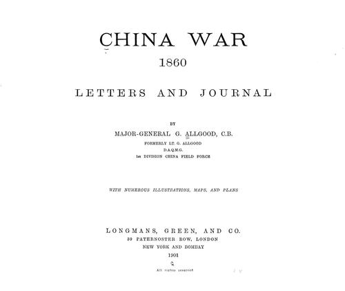 China war, 1860