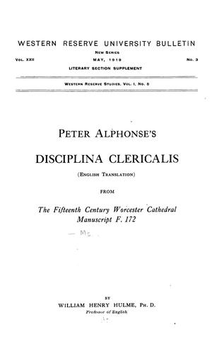 Disciplina Clericalis (English translation)