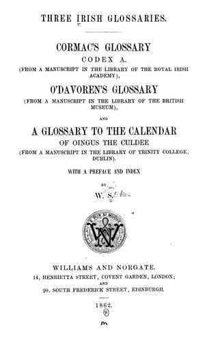 Three Irish glossaries