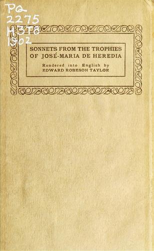 Sonnets from the Trophies of José-Maria de Heredia