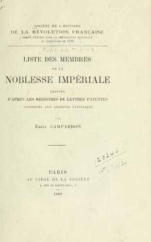 Liste des membres de la noblesse impériale
