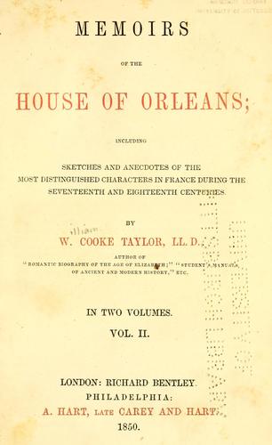 Memoirs of the House of Orleans