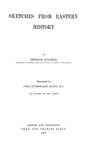 Sketches from Eastern history