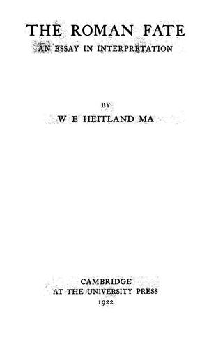 The Roman fate