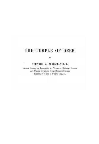 The temple of Derr
