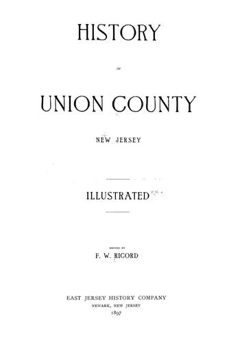 History of Union County, New Jersey