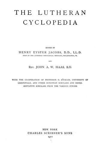 The Lutheran cyclopedia