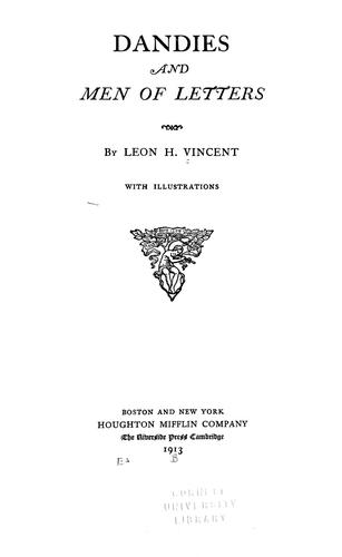 Dandies and men of letters
