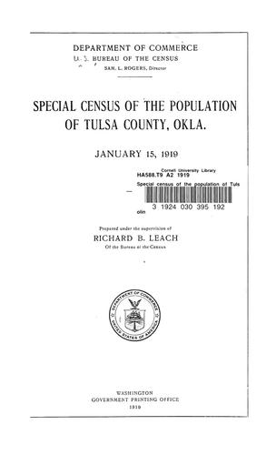 Special census of the population of Tulsa county, Okla