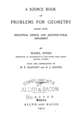 Source Book of Problems for Geometry