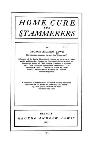 Home cure for stammerers