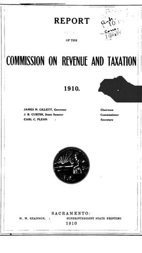 Report of the Commission on revenue and taxation
