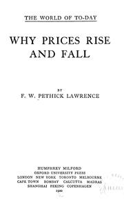 Why prices rise and fall