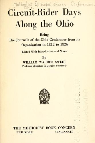Circuit-rider days along the Ohio