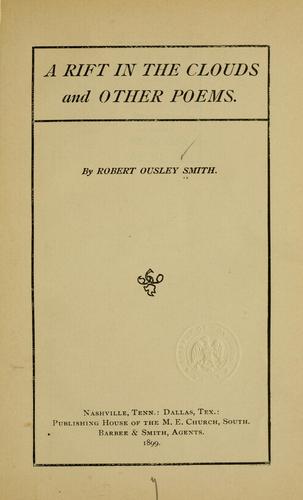 A rift in the clouds, and other poems
