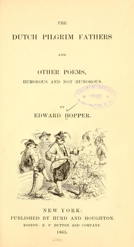 The Dutch pilgrim fathers
