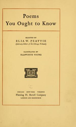 Poems you ought to know