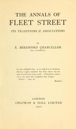 The annals of Fleet Street