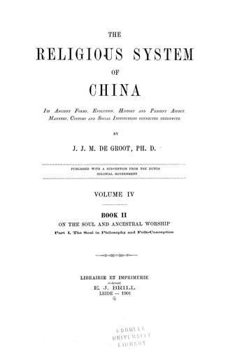 The religious system of China
