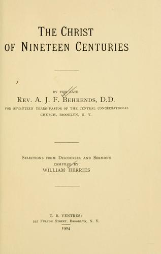 The Christ of nineteen centuries
